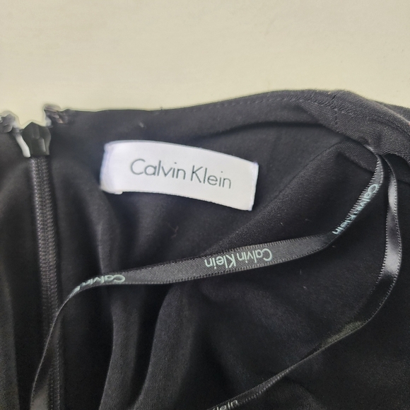 CALVIN KLEIN Sheath Dress Purple Black Blue Color Block Sleeveless Sletch Sz S - Picture 12 of 12